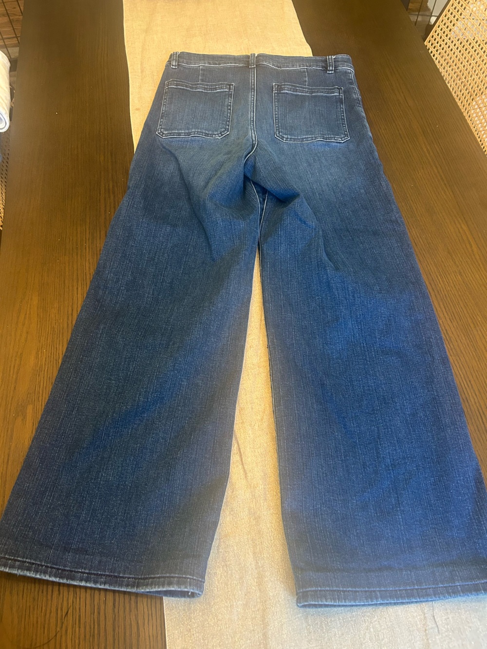 FRAME Le Slim Palazzo Bardot Pocket Wide Leg Jeans – Thunderstorm 29 like new - Picture 12 of 12